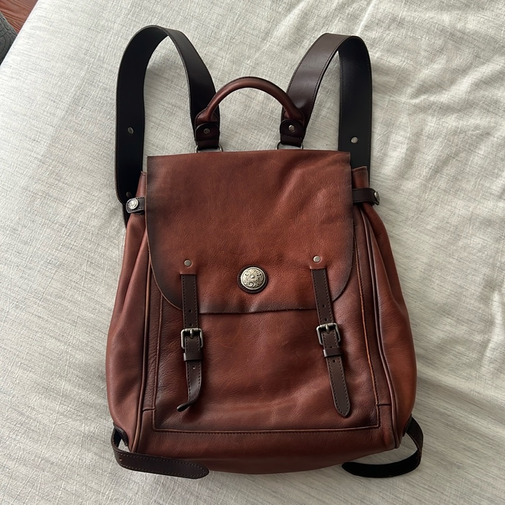 Brown Genuine Leather Backpack - Old Trend Lawnwood